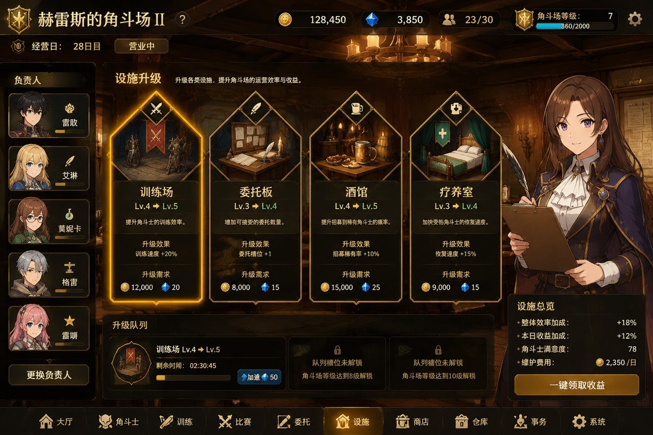 赫雷斯的角斗场Ⅱ 经营养成 实机截图 2