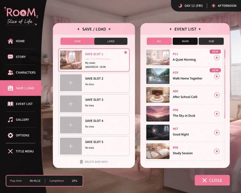 ROOM 角色路线 页面配图